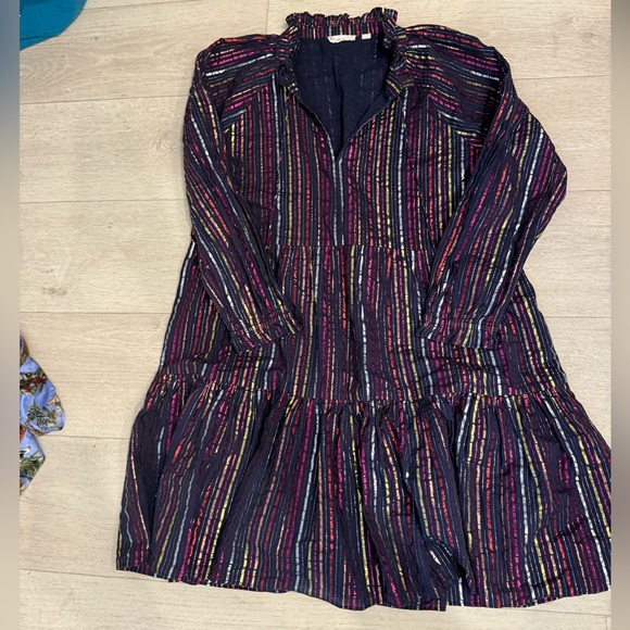 Roller Rabbit Navy and Multicolor Striped Top - Picture 1 of 4